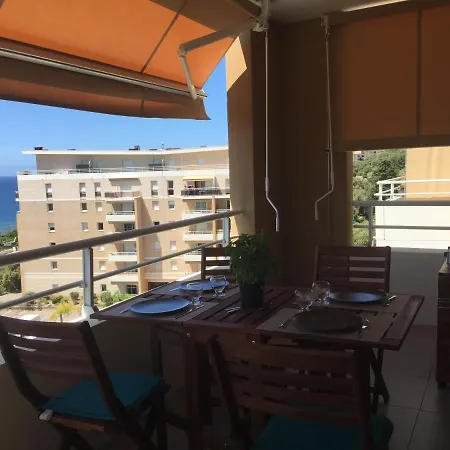 T3 Classe 3 Etoiles Vue Avec Terrasse ,plage 2 Minutes A Pied شقة